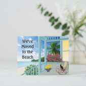 Waterverf Change of Address Briefkaart (Staand voorkant)