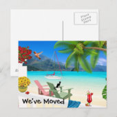 Waterverf Change of Address Briefkaart (Voorkant / Achterkant)