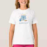 Waterverf Chanoeka Menorah Vakantie T-shirt<br><div class="desc">Een Chanoeka-scène met een menora,  sufganiyot (donuts),  dreidels en olijftakken wordt weergegeven in een waterverf-effect op het Chanoeka T-shirt van dit kind. Geweldig voor elke dag en nacht van Chanoeka. Verkrijgbaar met bijpassende producten.</div>