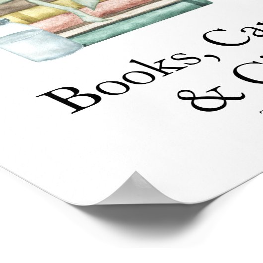 Waterverf Chapter baby shower Boeken Kaarten & Ges Poster (Hoek)