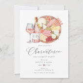 Waterverf Charcuterie Cheese Board Verloving Kaart (Voorkant)