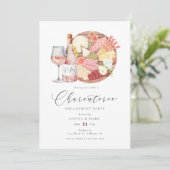 Waterverf Charcuterie Cheese Board Verloving Kaart (Staand voorkant)