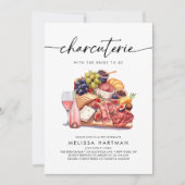 Waterverf Charcuterie Cheese Board Vrijgezellenfee Kaart (Voorkant)