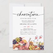 Waterverf Charcuterie Cheese Board Vrijgezellenfee Kaart (Voorkant)