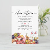 Waterverf Charcuterie Cheese Board Vrijgezellenfee Kaart (Staand voorkant)