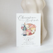 Waterverf Charcuterie Cheese Board Vrijgezellenfee Kaart