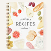 Waterverf Charcuterie - Gepersonaliseerd recept Notitieboek (Voorkant)