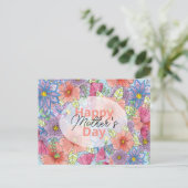 Waterverf Charmante Floral Botanische Moederdag Briefkaart (Staand voorkant)