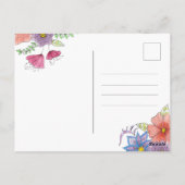 Waterverf Charmante Floral Botanische Moederdag Briefkaart (Achterkant)