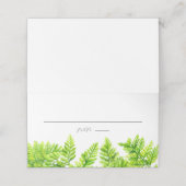 Waterverf Chartreuse Green Fern verlaat Garland Plaatskaartje (Buitenkant ongevouwen)