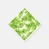 Waterverf Chartreuse Green Ferns Patroon Wedding Servet (Hoek)