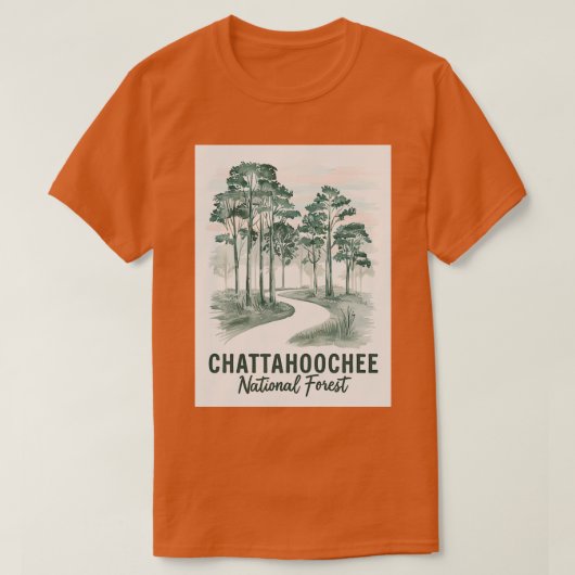 Waterverf Chattahoochee National Forest TShirt (Design voorkant)