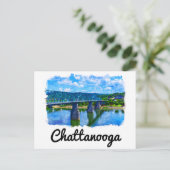 Waterverf Chattanooga Tennessee Briefkaart (Staand voorkant)