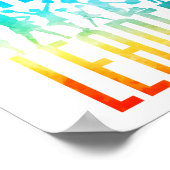 Waterverf Cheerlead Cheer Cheer Leader Poster (Hoek)