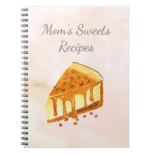 Waterverf Cheesecake Bakery Mam's Sweets Recipes Notitieboek (Voorkant)