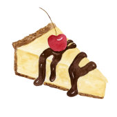 Waterverf Cheesecake Elegant Birthday Invites Kaart