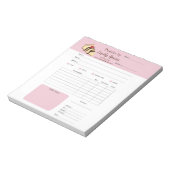 Waterverf Cheesecake Pastry Bakery-ontvangstbewijz Notitieblok (Linkerzijde)