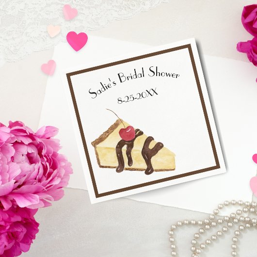 Waterverf Cheesecake Vrijgezellenfeest Servet