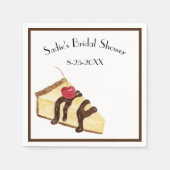 Waterverf Cheesecake Vrijgezellenfeest Servet (Voorkant)