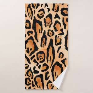 Waterverf-cheetah-afdrukpatroon Badhanddoek