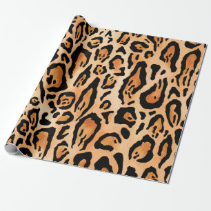 Waterverf-cheetah-afdrukpatroon Cadeaupapier