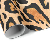 Waterverf-cheetah-afdrukpatroon Cadeaupapier (Rol Hoek)