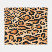 Waterverf-cheetah-afdrukpatroon Fleece Deken (Voorkant (Horizontaal))