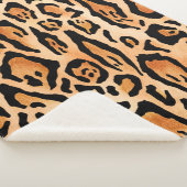 Waterverf-cheetah-afdrukpatroon Sherpa Deken (3/4)