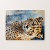 Waterverf Cheetah African Legpuzzel (Horizontaal)