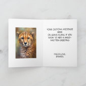 Waterverf Cheetah in het Wild Safari Portret Kaart (Binnen)