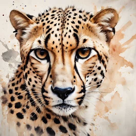 Waterverf Cheetah no 7 Poster