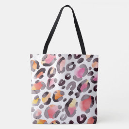 Waterverf Cheetah Pattern Tote Bag