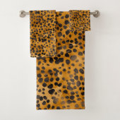 Waterverf Cheetah Print Bad Handdoek (Insitu)