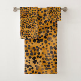 Waterverf Cheetah Print Bad Handdoek
