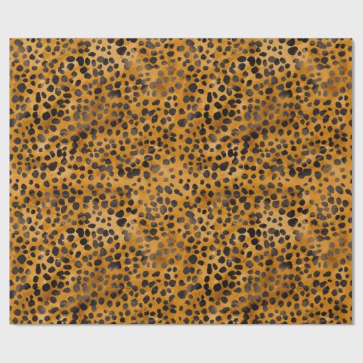 Waterverf Cheetah Print Cadeaupapier (Vlak)
