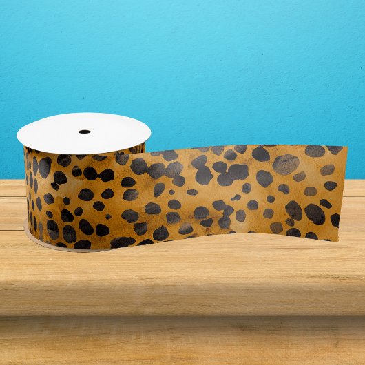 Waterverf Cheetah Print Grosgrain Lint