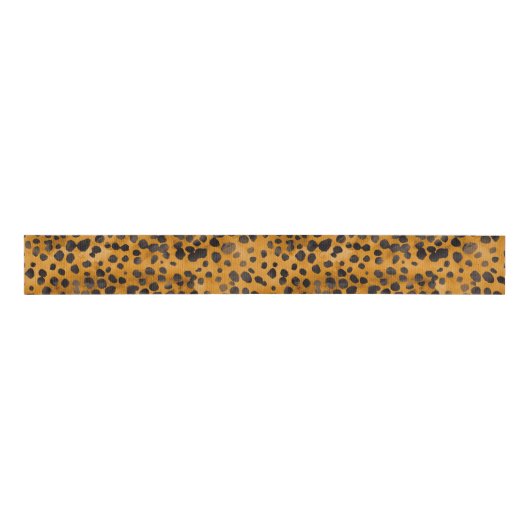 Waterverf Cheetah Print Grosgrain Lint (Voorkant)