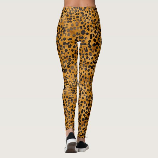 Waterverf Cheetah Print Leggings (Achterkant)