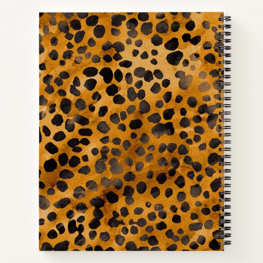 Waterverf Cheetah Print Notitieboek (Achterkant)