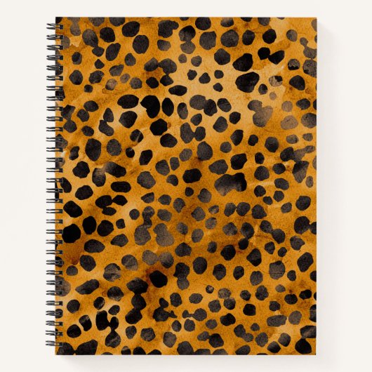 Waterverf Cheetah Print Notitieboek (Voorkant)