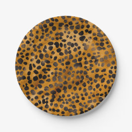 Waterverf Cheetah Print Papieren Bordje