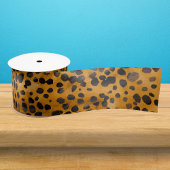 Waterverf Cheetah Print Satijnen Lint