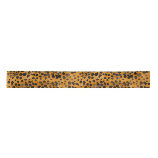Waterverf Cheetah Print Satijnen Lint (Voorkant)