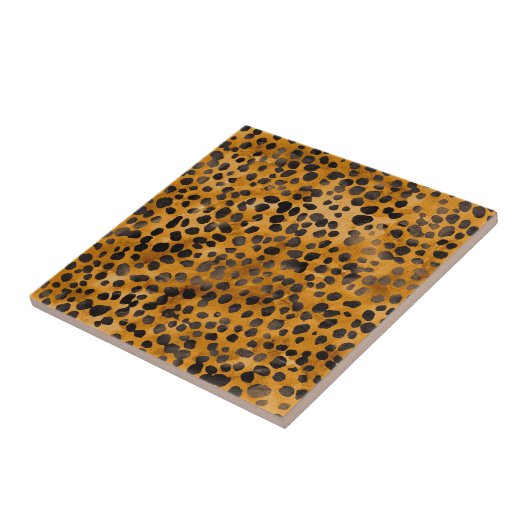 Waterverf Cheetah Print Tegeltje (Zijkant)