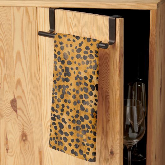 Waterverf Cheetah Print Theedoek (Derde Gevouwen)