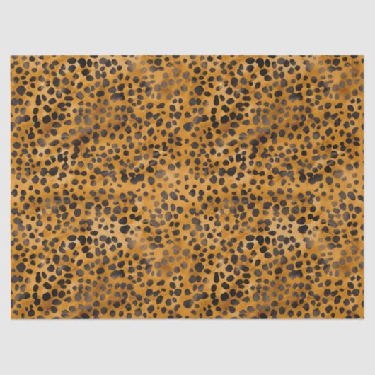 Waterverf Cheetah Print Tissuepapier (Voorkant)