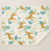 Waterverf Cheetah Sherpa Deken (Voorkant (horizontaal))