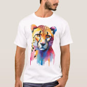 Waterverf Cheetah T-shirt (Voorkant)