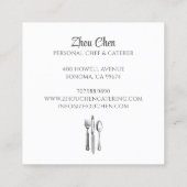 Waterverf Chef Cateraar Visitekaartje (Achterkant)
