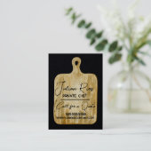 Waterverf Chef Restaurant Cook Cutting Board Visitekaartje (Staand voorkant)